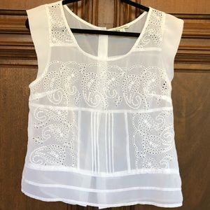American Eagle sheer button back blouse